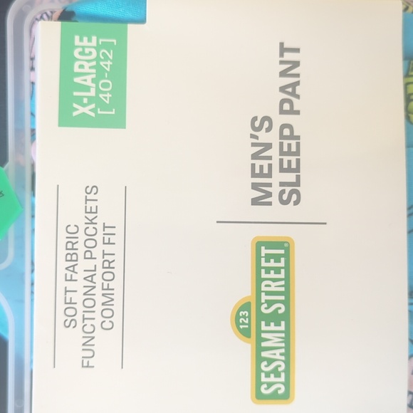 Sesame Street Men's Sleep Pant, XL 40-42, elastic waist, drawstring, pockets - Picture 6 of 7